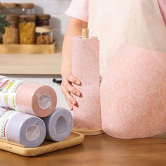 DailyNeedDeals Reusable Perforated Coconut Shell Soft Cleaning Cloth Roll (25 Sheets)