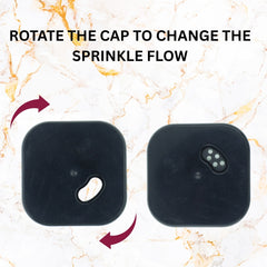 DailyNeedDeals | Set of 2 Luxury Marble-Effect Spice Shakers - Black & White Gold Finish