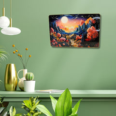 "Enchanted Moon Valley" Decorative Art | Vibrant Landscape