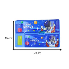 DailyNeedDeals | Multifunctional Utility Pencil & Geometry Box - Blue & Red Design