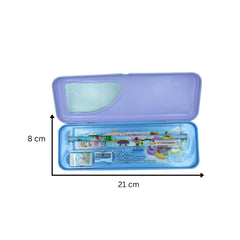 DailyNeedDeals | BT21 Characters Metal Pencil Box - Winter Theme Stationery Case