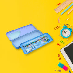 DailyNeedDeals | BT21 Characters Metal Pencil Box - Winter Theme Stationery Case
