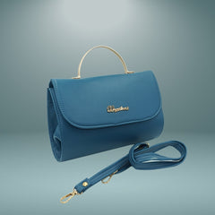 DailyNeedDeals | Teal Mini Satchel Handbag - Lightweight Top Handle with Crossbody Strap