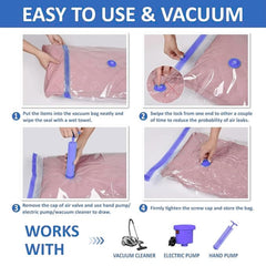 DailyNeedDeals | Space Saving Vacuum Storage Bags with Hand Pump - Reduce Volume by 80%