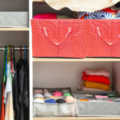 Modular Closet Storage Set | Polka Dot Tote & Quilted Drawer Dividers