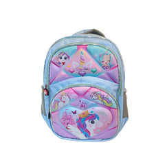 Pastel Unicorn & Puppy Hardshell Backpack | Girls' School Bag with Adjustable Straps