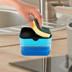 DailyNeedDeals 2-in-1 Manual Dish Soap Dispenser and Sponge Holder