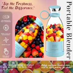 DailyNeedDeals™ Plastic Portable Blender, USB Rechargeable Mini Juicer Blender Hand Juicer