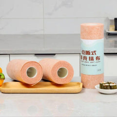 DailyNeedDeals Reusable Perforated Coconut Shell Soft Cleaning Cloth Roll (25 Sheets)