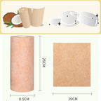 DailyNeedDeals Reusable Perforated Coconut Shell Soft Cleaning Cloth Roll (25 Sheets)
