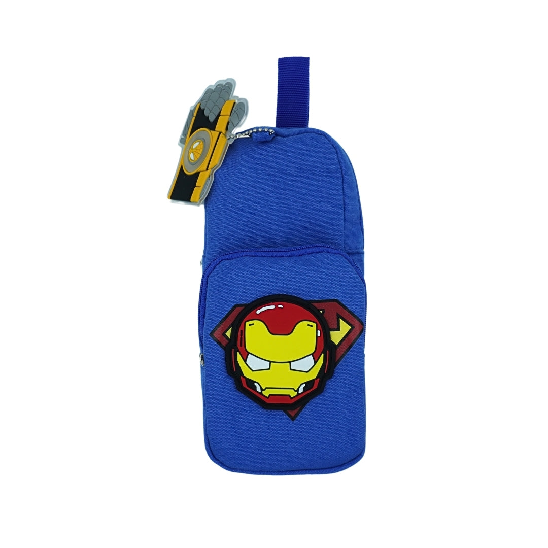 DailyNeedDeals: Portable Marvel Iron Man Blue Pencil Pouch / Small Utility Bag