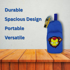 DailyNeedDeals: Portable Marvel Iron Man Blue Pencil Pouch / Small Utility Bag