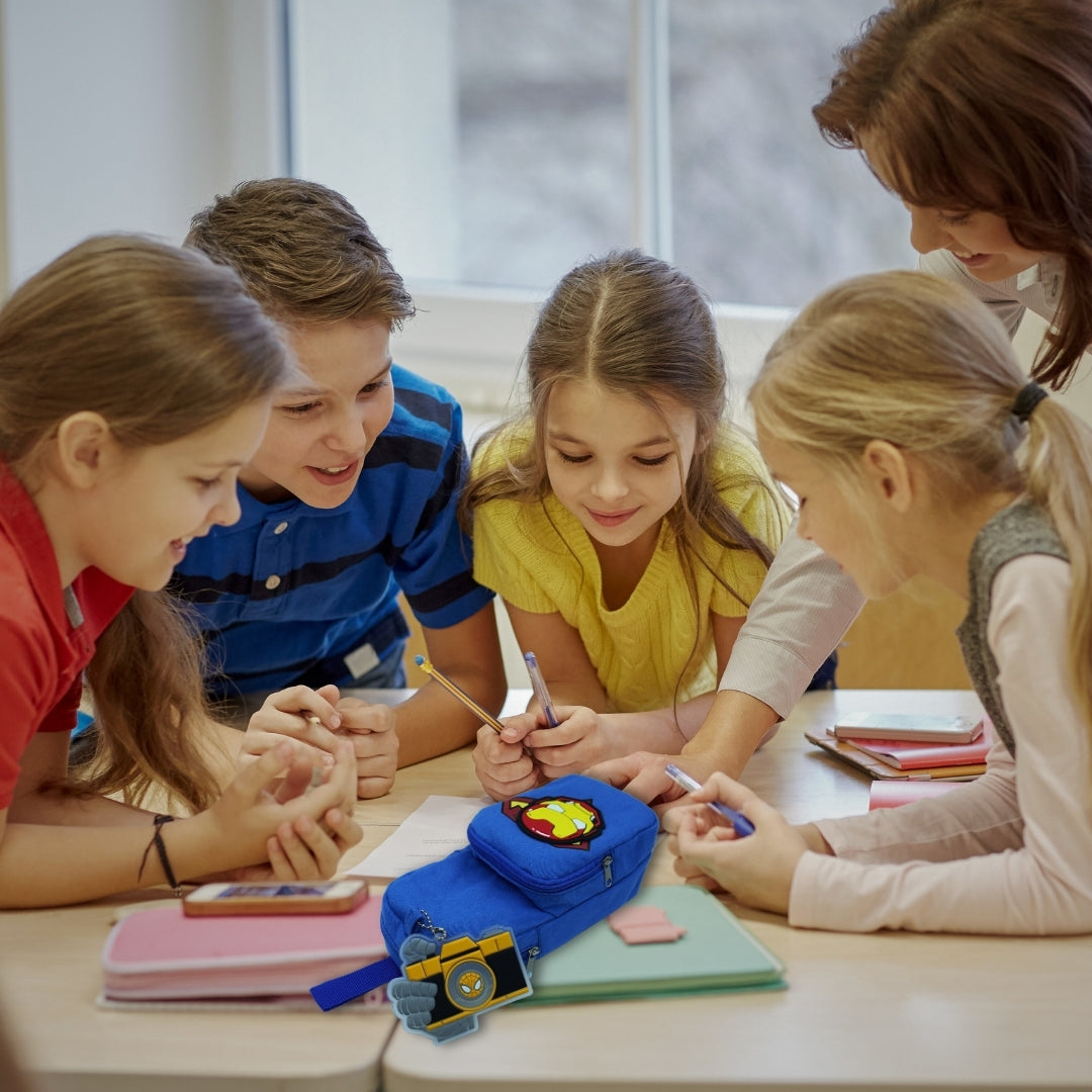 DailyNeedDeals: Portable Marvel Iron Man Blue Pencil Pouch / Small Utility Bag