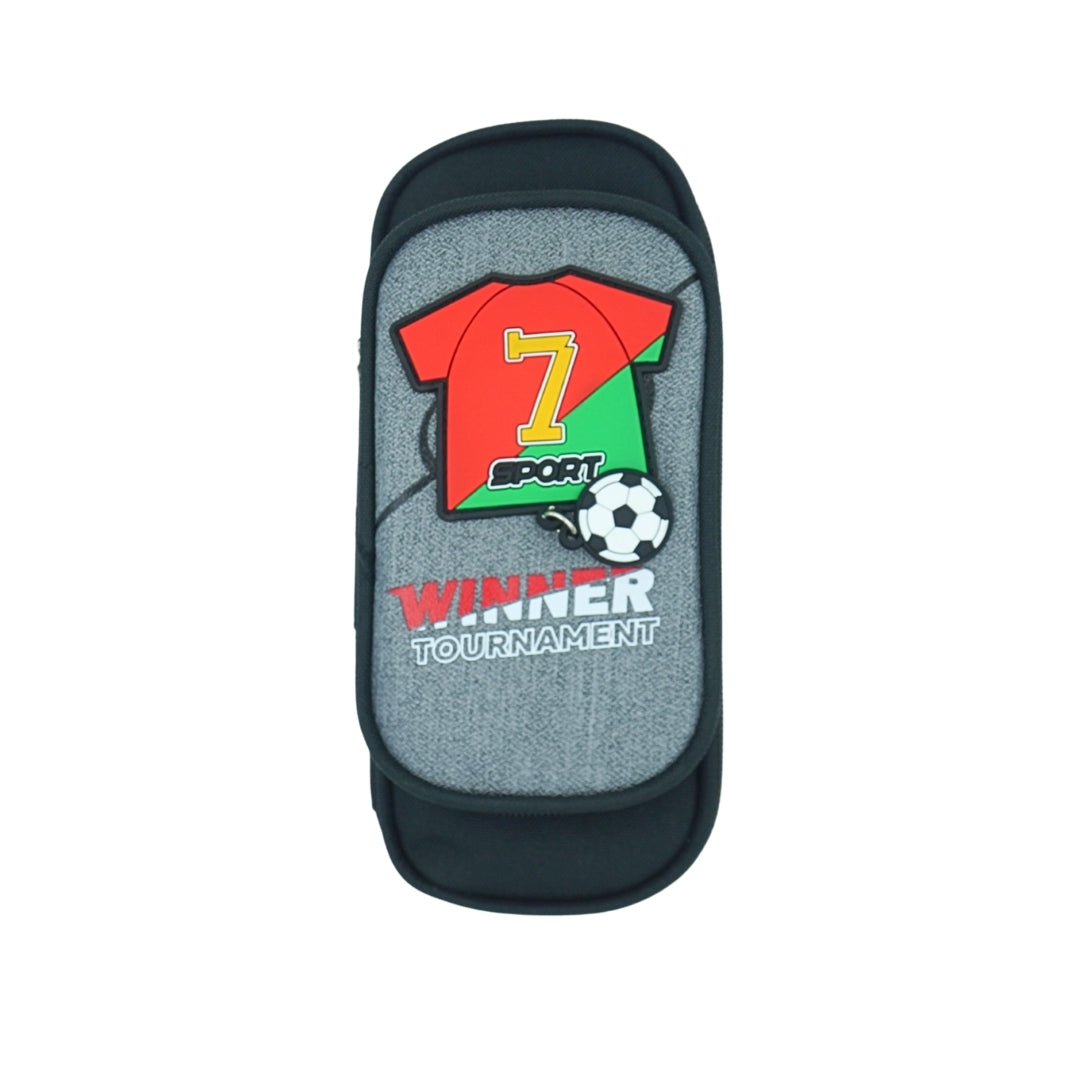 DailyNeedDeals: Portable Sport Theme T-Shirt #7 Pencil/Utility Pouch - Grey