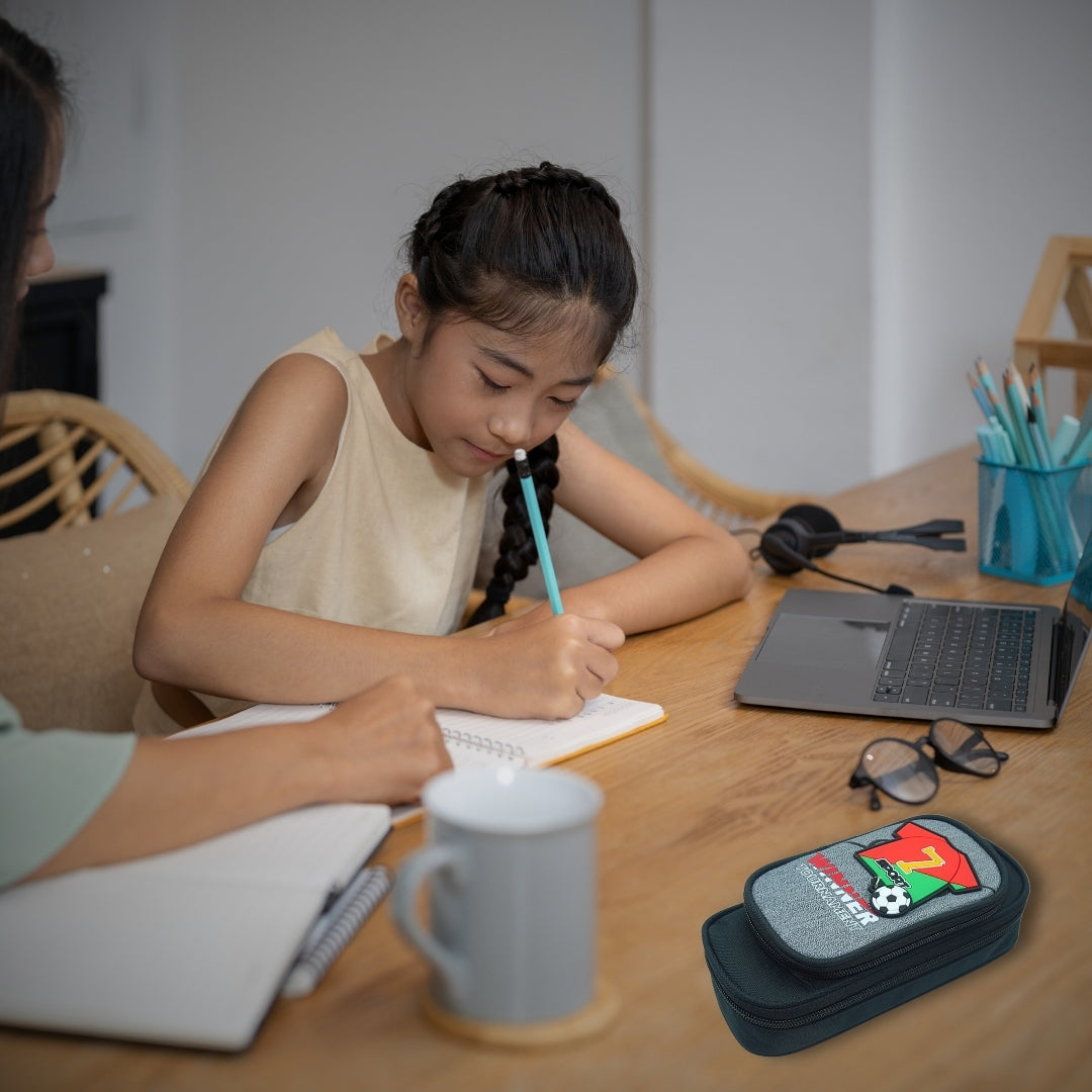 DailyNeedDeals: Portable Sport Theme T-Shirt #7 Pencil/Utility Pouch - Grey