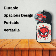 DailyNeedDeals: Marvel Spider-Man Durable Pencil Pouch with Camera Keychain Charm