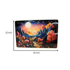 "Enchanted Moon Valley" Decorative Art | Vibrant Landscape