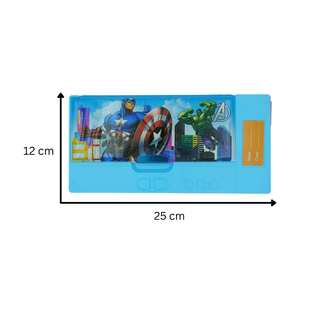 DailyNeedDeals | Captain America &amp; Avengers Theme Pop-Up Pencil Box - Multifunctional Stationery Case