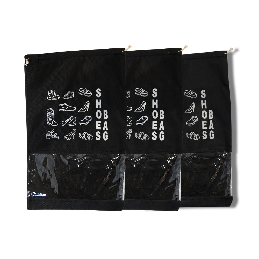 Travel & Storage Shoe Bags with Clear Window | Dustproof Portable Organizers