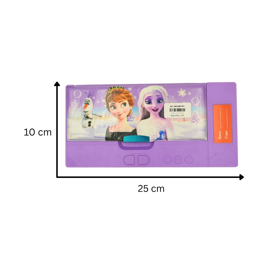 DailyNeedDeals | Disney Frozen Theme Pop-Up Pencil Box - Anna, Elsa, and Olaf Geometry Case