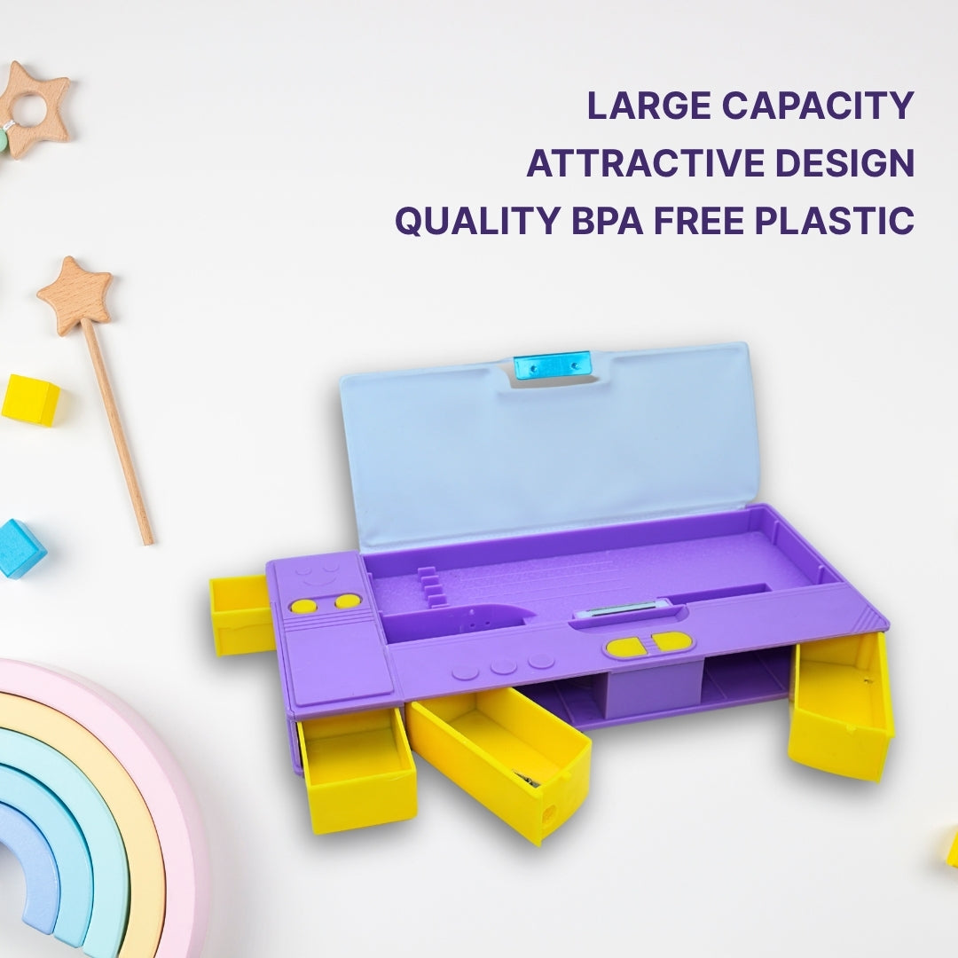 DailyNeedDeals | Disney Frozen Theme Pop-Up Pencil Box - Anna, Elsa, and Olaf Geometry Case