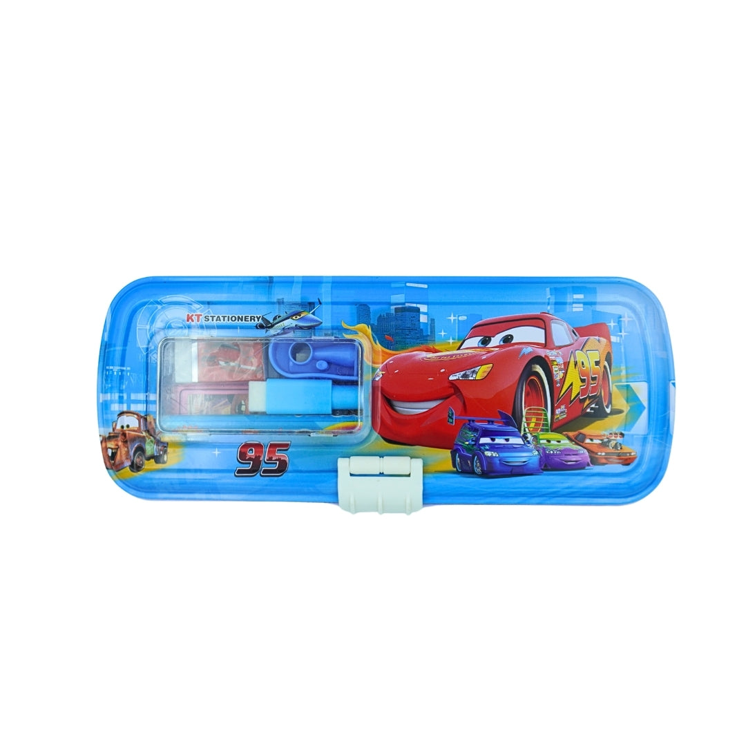 DailyNeedDeals | Disney Pixar Cars Lightning McQueen Pencil Box - Race Car Theme