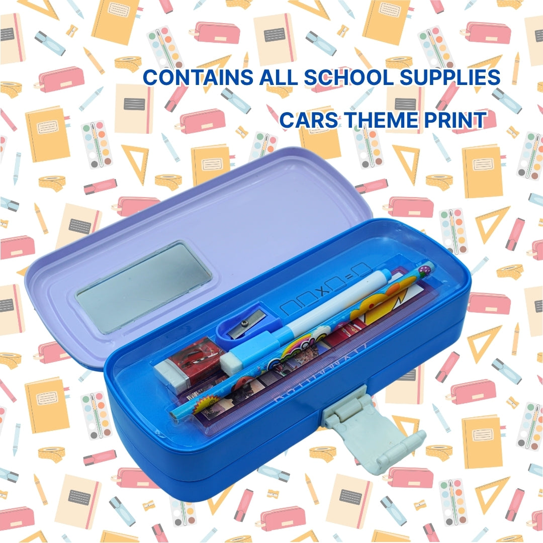 DailyNeedDeals | Disney Pixar Cars Lightning McQueen Pencil Box - Race Car Theme