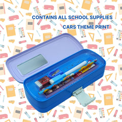 DailyNeedDeals | Disney Pixar Cars Lightning McQueen Pencil Box - Race Car Theme