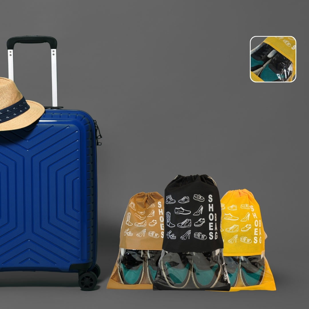 Travel & Storage Shoe Bags with Clear Window | Dustproof Portable Organizers