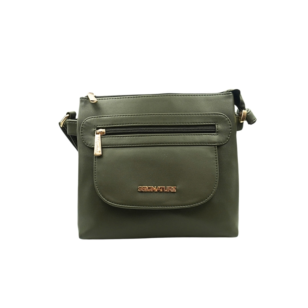 DailyNeedDeals | Lightweight Waterproof Olive Green Crossbody Bag - Signature Sling