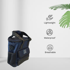 DailyNeedDeals | Navy Blue Insulated Lunch Cooler Bag - Lightweight, Waterproof & Leakproof