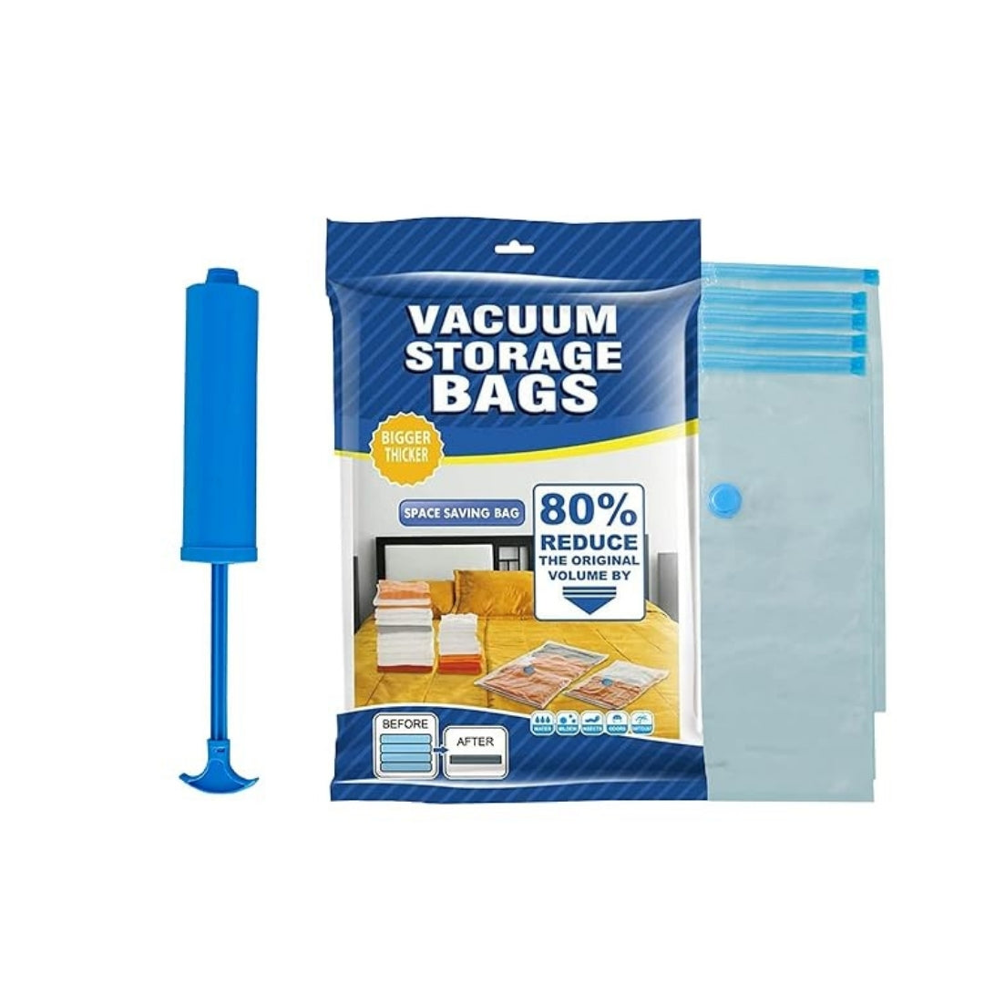 DailyNeedDeals | Space Saving Vacuum Storage Bags with Hand Pump - Reduce Volume by 80%