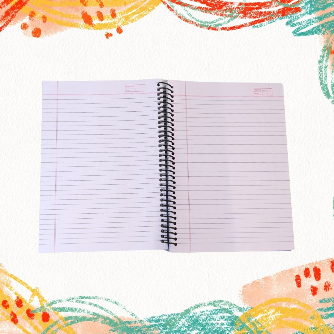 DailyNeedDeals | A4 Spiral Notebook - Comic Book Pop Art Cover | "Boom!" "Oh!!" Graphics|500Page