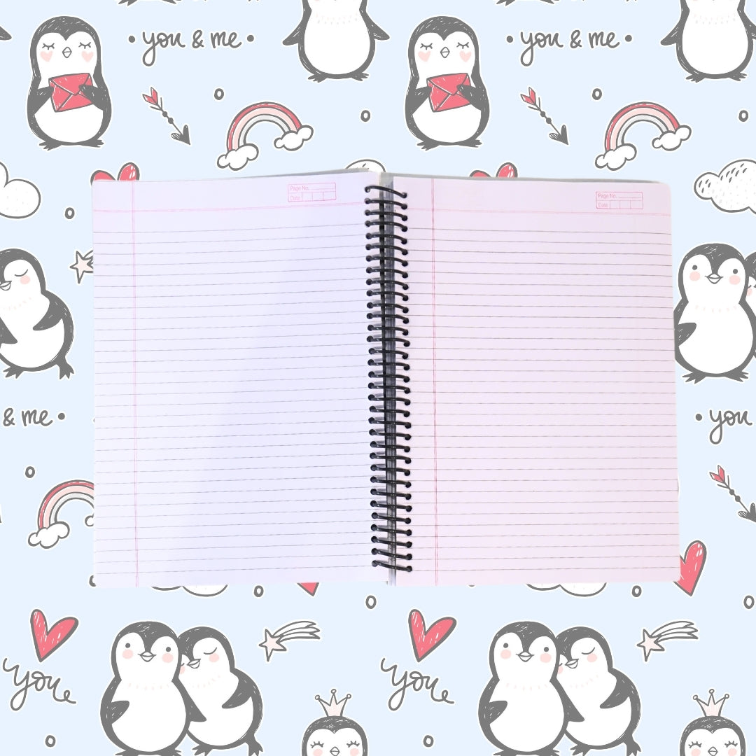 DailyNeedDeals | A4 Spiral Notebook - Pastel Vertical Geometric Cover | Soft Color Block Design |500Page