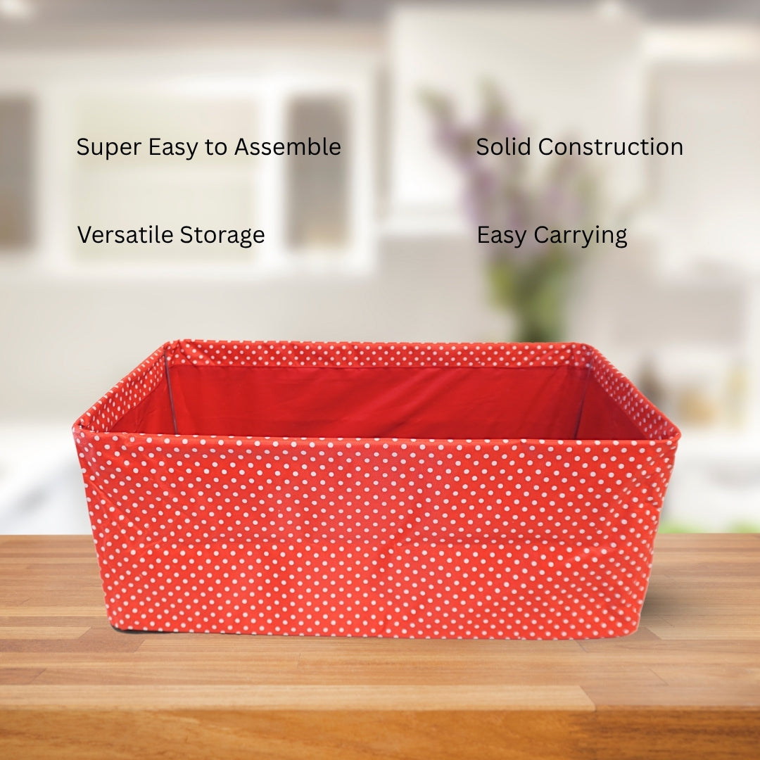 Modular Closet Storage Set | Polka Dot Tote & Quilted Drawer Dividers