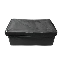 Flat Black Under-Bed Storage Box (46x19cm) | Clear Top Window & Sturdy Base