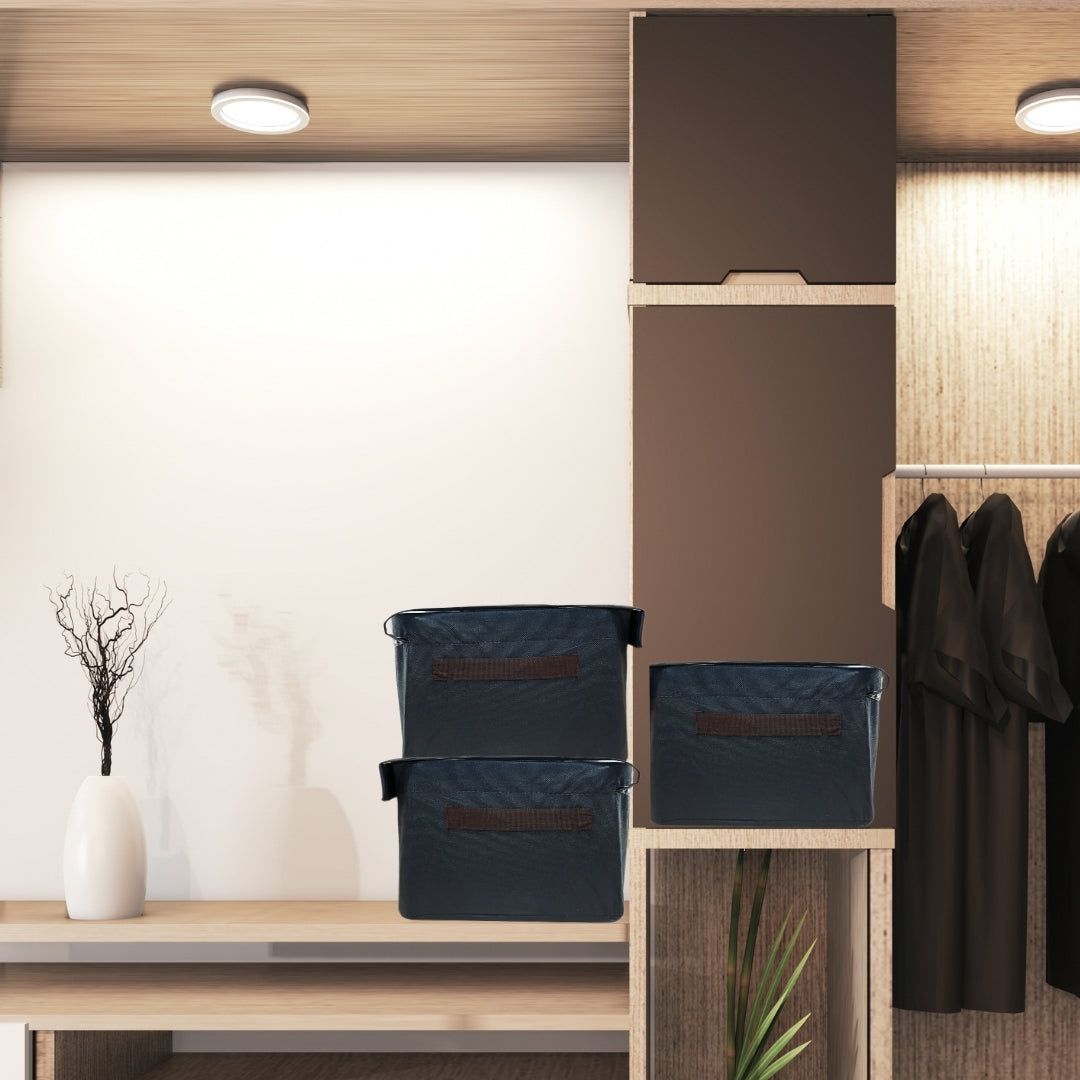 Flat Black Under-Bed Storage Box (46x19cm) | Clear Top Window & Sturdy Base