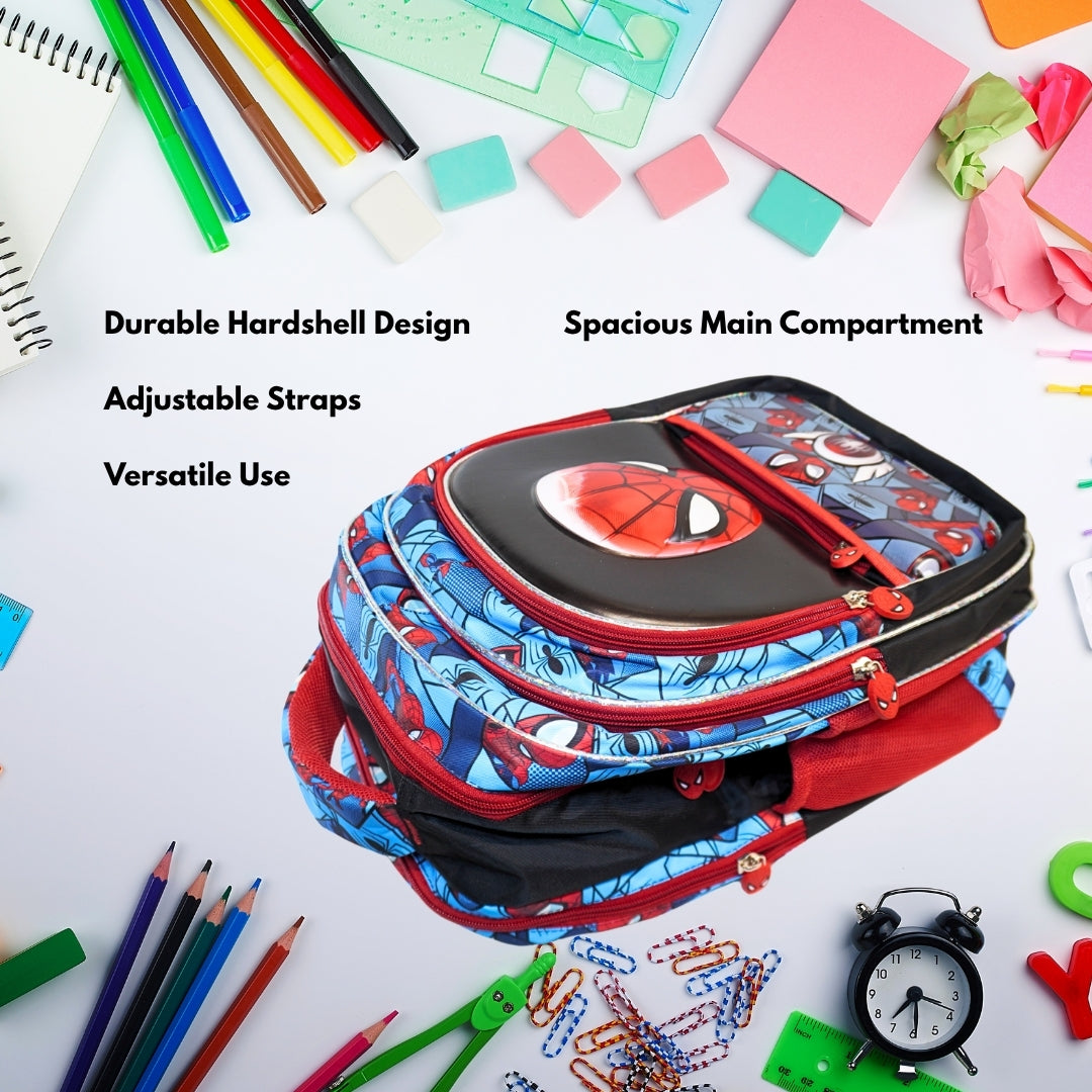 Spiderman Hardshell Kids Backpack | Durable School Bag with Spacious Compartment