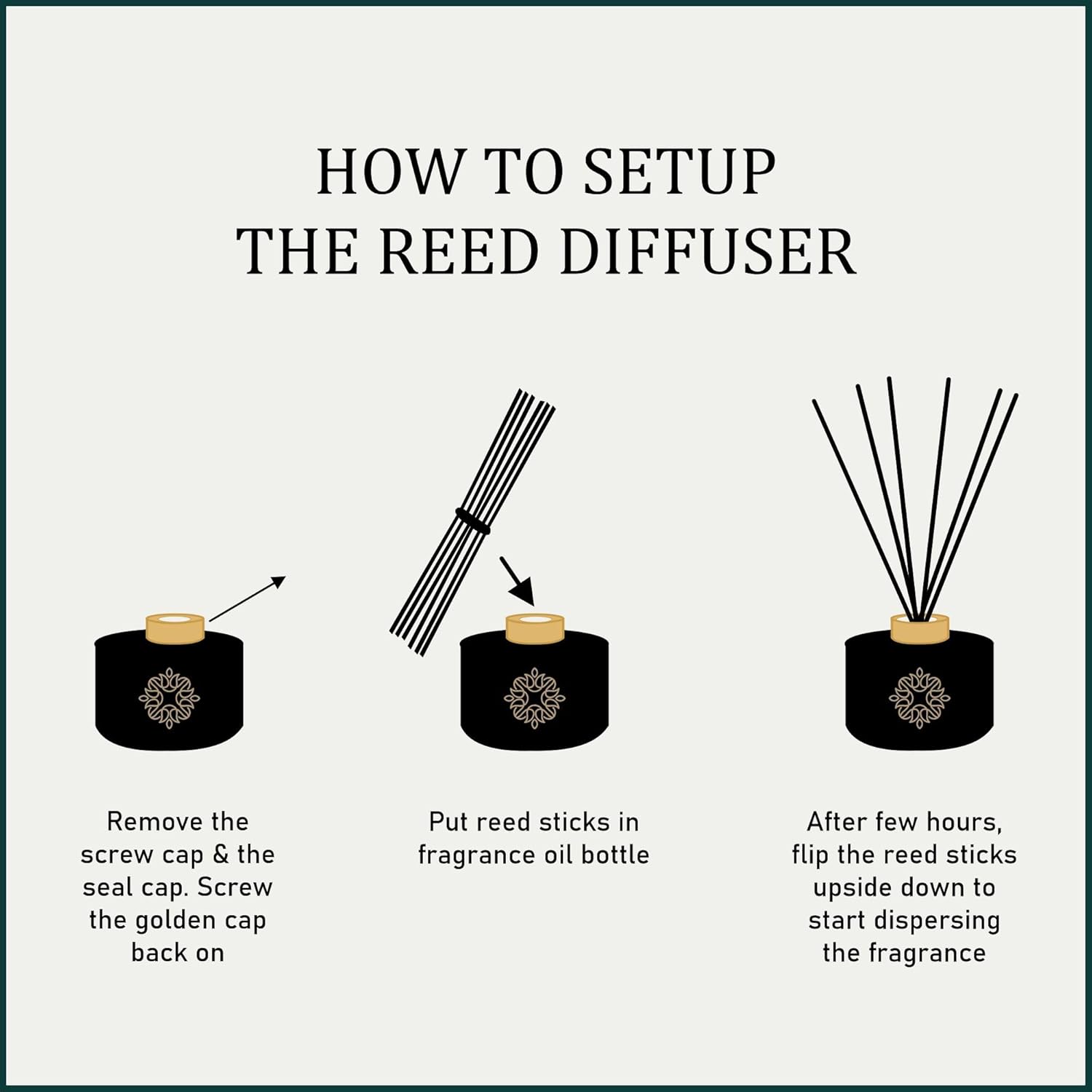 DailyNeedDeals™ Orange Sandalwood Reed Diffuser Set | Premium Room Freshener