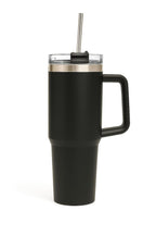 1200ml Stainless Steel Tumbler with Handle & Steel Straw | Double Wall Vacuum Insulated Mug | Spill Proof Lid | Beer & Cold Drink Travel Cup (Multicolor)