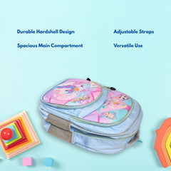 Pastel Unicorn & Puppy Hardshell Backpack | Girls' School Bag with Adjustable Straps