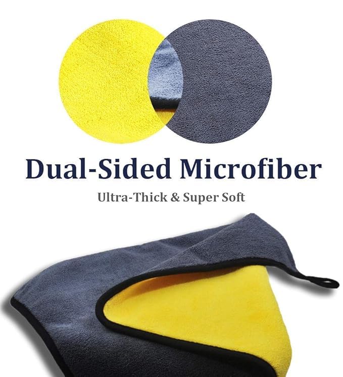 Microfiber Cleaning Cloths, 3pcs, for Car, Motorcycle, Laptop, House, Dusting, Kitchen