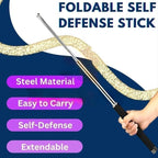 stainless steel self defence stick Foldable Pointer Compact magical stick, Extendable Wand with Comfortable Grip & Hiking Stick, Extendable Wand with Non-Slip Grip (Pack of 1)