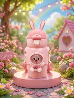 Cute Rabbit Bottles for Kids 500 ML Insulated Hot and Cold Leakproof