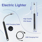 Upgraded Rechargeable Electric Gas Lighter for Kitchen Cooking Gas Stove, 360° Flexible Neck Arc Lighter Plasma Flameless Windproof USB Lighter (Multicolor)