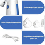 Nebulizer,Portable Mesh Nebulizer Mini Vaporizers Handheld Atomizers for Adults and Children,Ultrasonic Humidifier for Home and Travel Use, Steam Mesh Inhalators (2025 Blue- Self Cleaning upgrade)