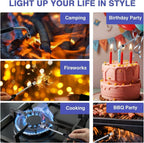 Upgraded Rechargeable Electric Gas Lighter for Kitchen Cooking Gas Stove, 360° Flexible Neck Arc Lighter Plasma Flameless Windproof USB Lighter (Multicolor)
