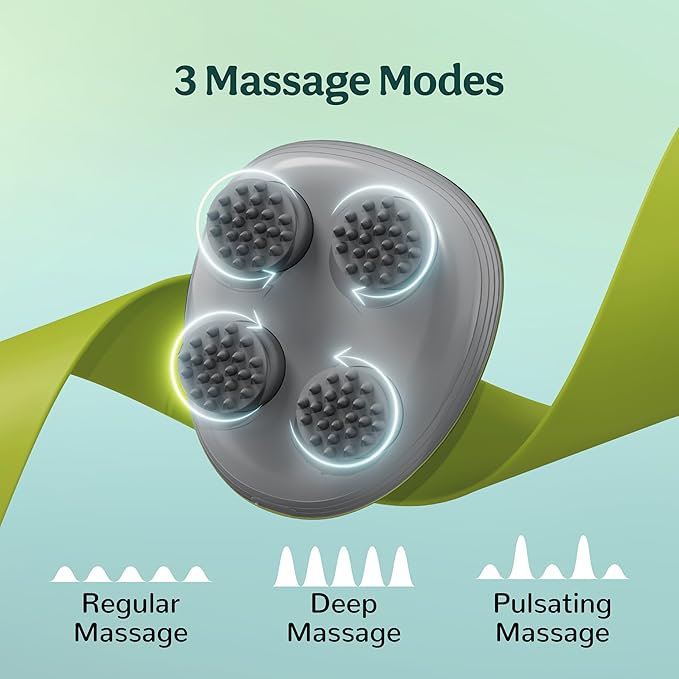Scalp Massager | 96 Silicon Kneading Points with Detachable Heads | Scalp, Body & Head Massager for Hair Growth