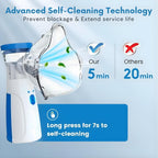 Nebulizer,Portable Mesh Nebulizer Mini Vaporizers Handheld Atomizers for Adults and Children,Ultrasonic Humidifier for Home and Travel Use, Steam Mesh Inhalators (2025 Blue- Self Cleaning upgrade)