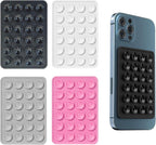 Suction Phone Case, Phone Suction Sticker, Silicone Suction Phone Case for Hands-Free Mobile Accessory Holder Grip, Video Phone Accessory Compatible Mirror, Shower-Black,Grey,Pink,White